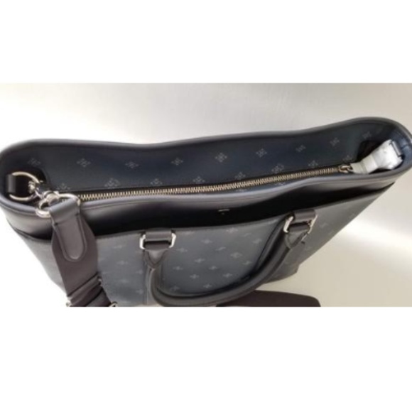 NEW COACH men Diamond Pattern large Tote Briefcase - Picture 7 of 8